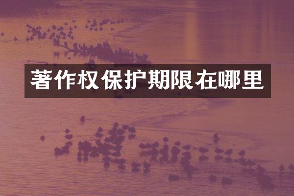 著作权保护期限在哪里