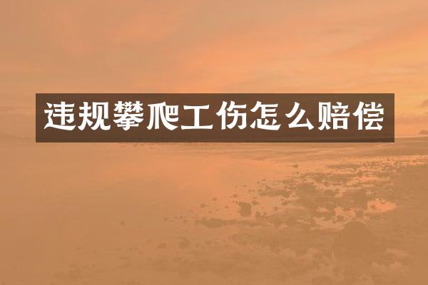违规攀爬工伤怎么赔偿