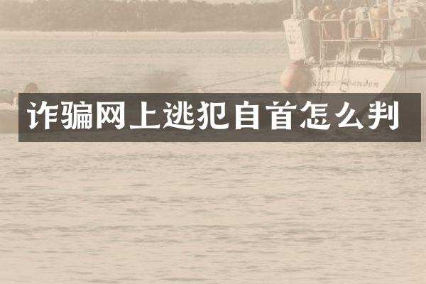 诈骗网上逃犯自首怎么判