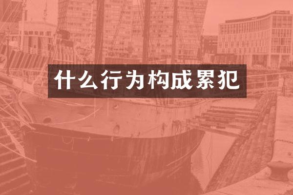 什么行为构成