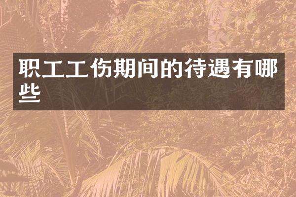 职工工伤期间的待遇有哪些