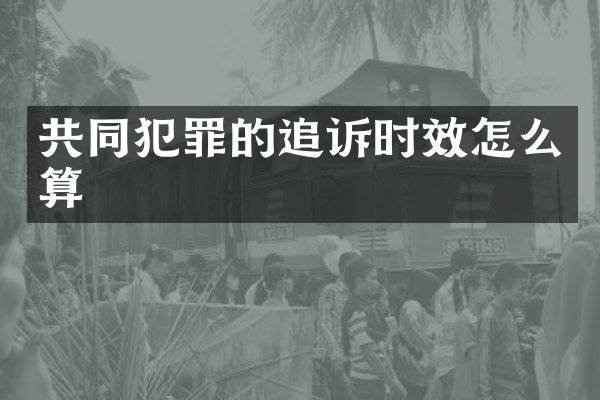 共同犯罪的追诉时效怎么算