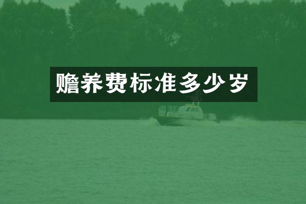 赡养费标准
