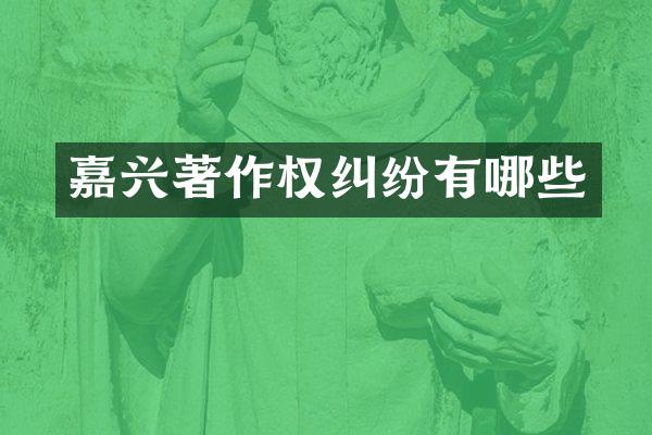 嘉兴著作权纠纷有哪些