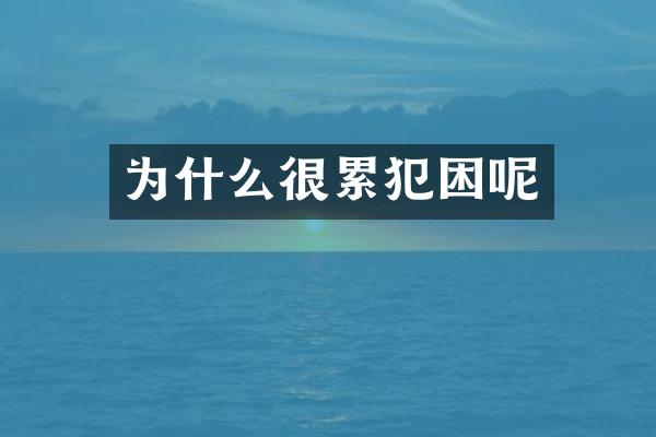 为什么很困呢