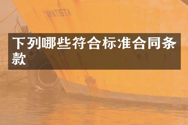 下列哪些符合标准合同条款