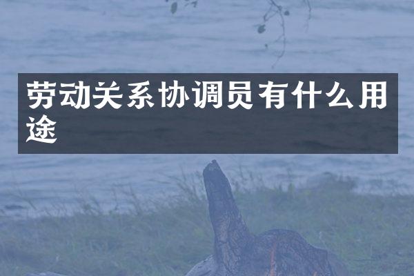劳动关系协调员有什么用途