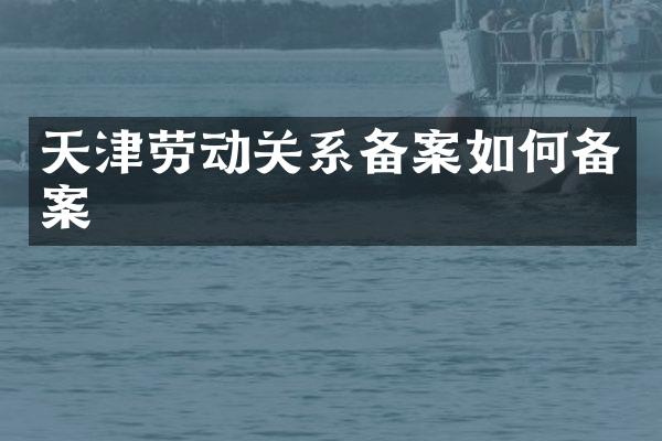天津劳动关系备案如何备案