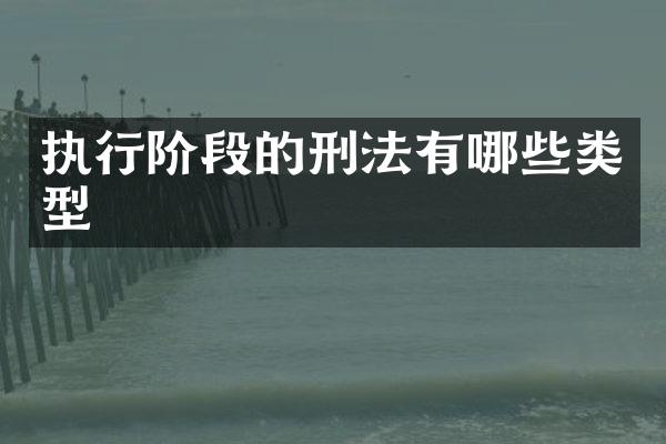 执行阶段的刑法有哪些类型