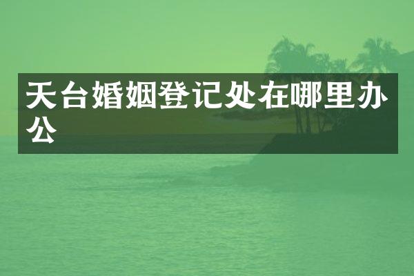 天台婚姻登记处在哪里办公