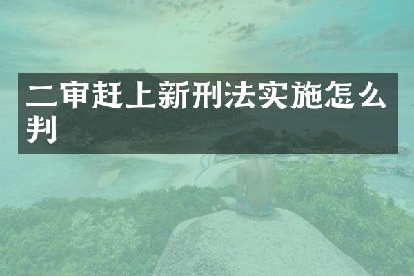 二审赶上新刑法实施怎么判