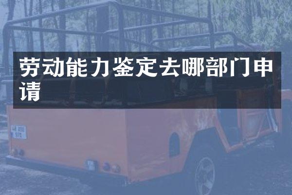 劳动能力鉴定去哪部门申请