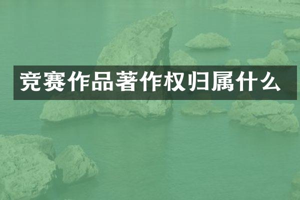 竞赛作品著作权归