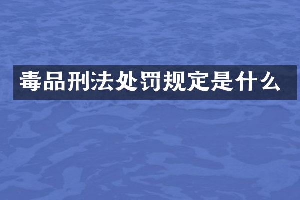 刑法处罚规定是什么