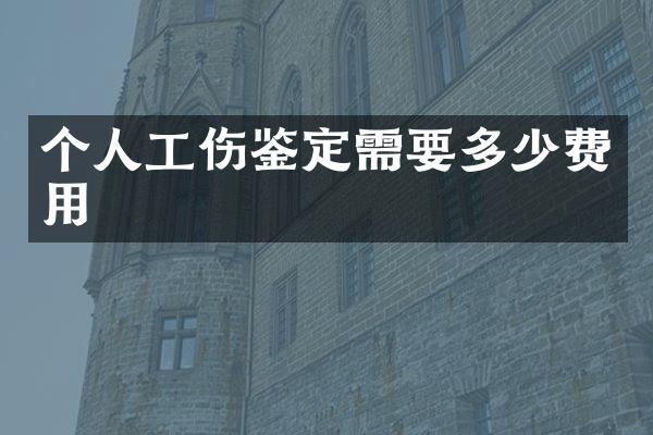 个人工伤鉴定需要多少费用