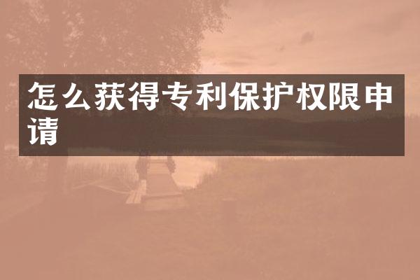 怎么获得专利保护权限申请