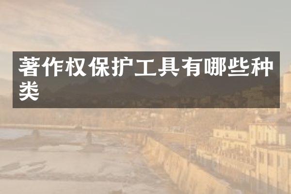 著作权保护工具有哪些种类