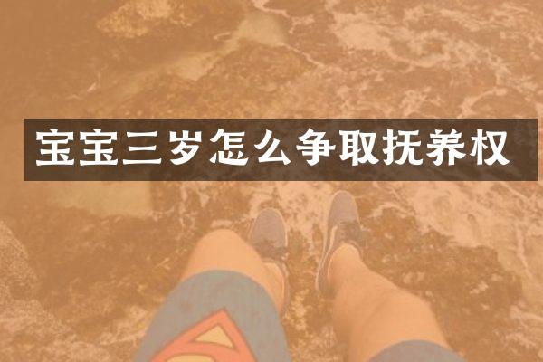 宝宝三岁怎么争取抚养权