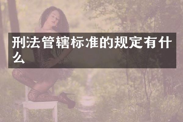 刑法管辖标准的规定有什么