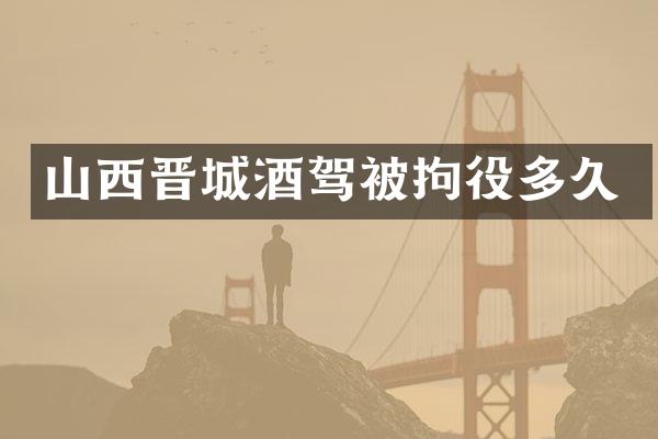 山西晋城酒驾被拘役多久