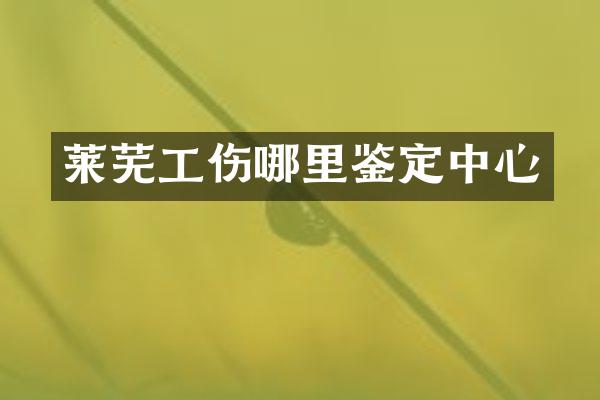 莱芜工伤哪里鉴定中心