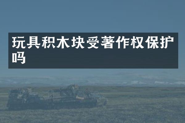 玩具积木块受著作权保护吗