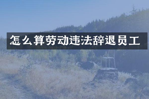 怎么算劳动违法辞退员工