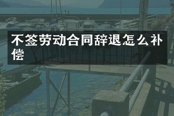 不签劳动合同辞退怎么补偿