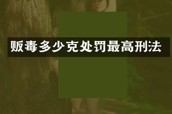多少克处罚最高刑法
