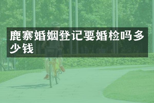 鹿寨婚姻登记要吗多少钱