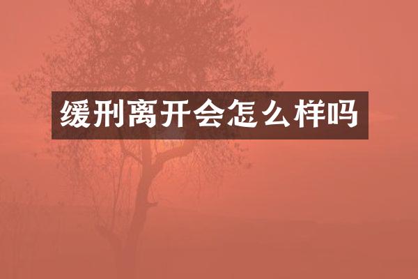 缓刑离开会怎么样吗