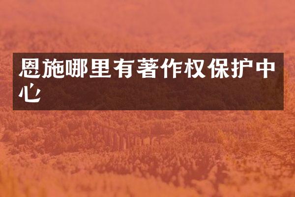 恩施哪里有著作权保护中心