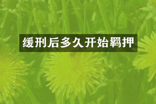 缓刑后多久开始羁押