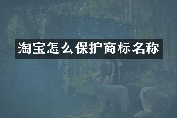 淘宝怎么保护商标名称