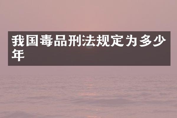 我国刑法规定为多少年