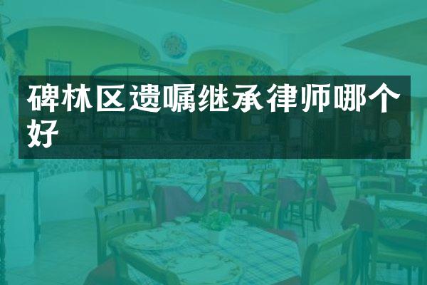 碑林区遗嘱继承律师哪个好
