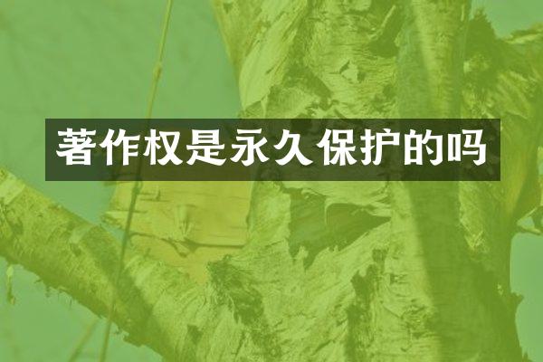 著作权是永久保护的吗