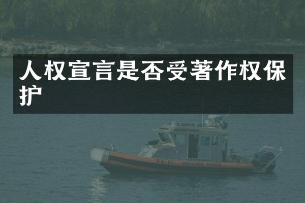 人权宣言是否受著作权保护