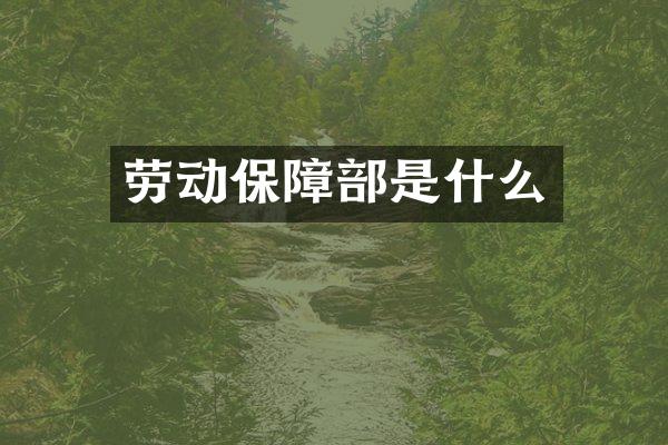 劳动保障部是什么
