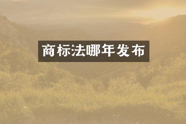 商标法哪年发布