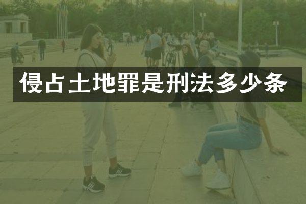 侵占土地罪是刑法多少条