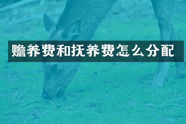 赡养费和抚养费怎么分配