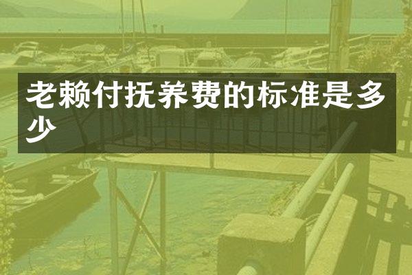老赖付抚养费的标准是多少