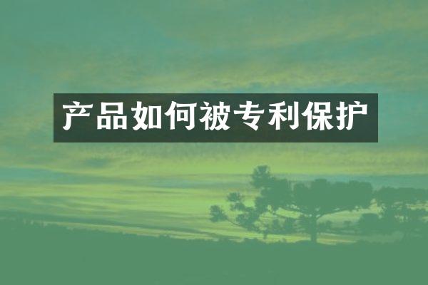 产品如何被专利保护