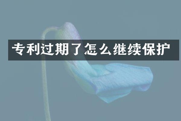 专利过期了怎么继续保护