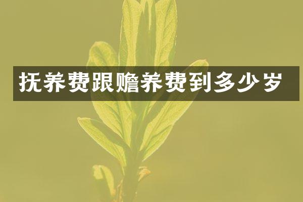 抚养费跟赡养费到