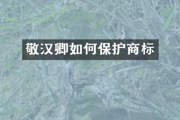 敬汉卿如何保护商标