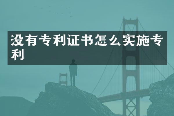 没有专利证书怎么实施专利