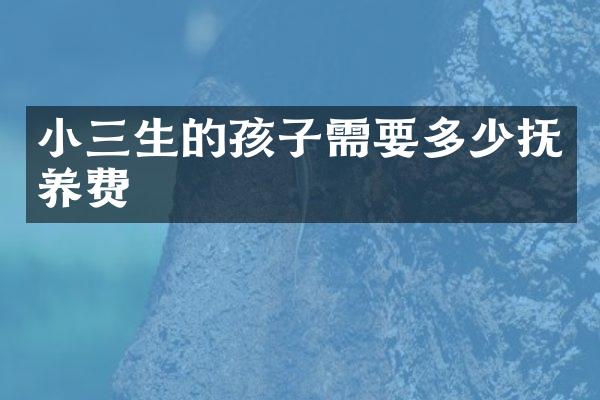 生的孩子需要多少抚养费