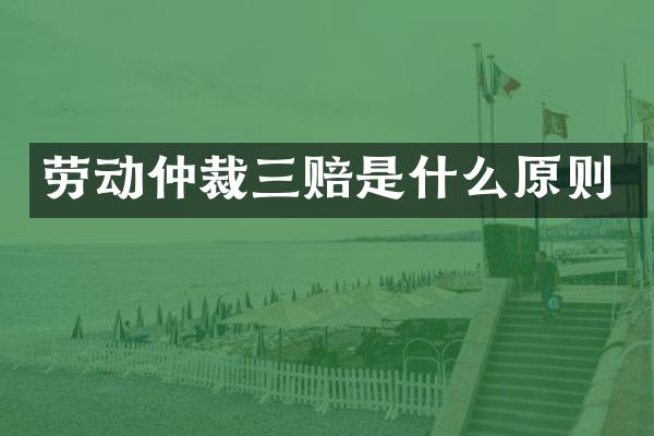 劳动仲裁三赔是什么原则